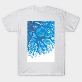 Blue Branches Pattern T-Shirt